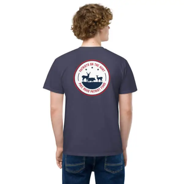 "Patriots on the Hunt" Logo Comfort Colors Pocket T-Shirt 5