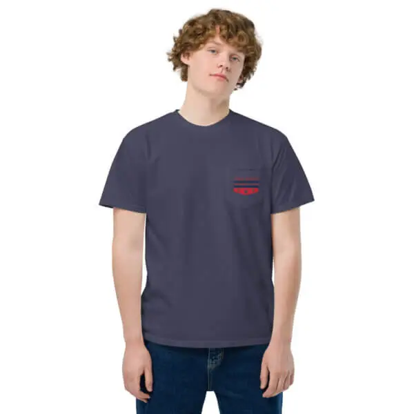 "Patriots on the Hunt" Logo Comfort Colors Pocket T-Shirt 4