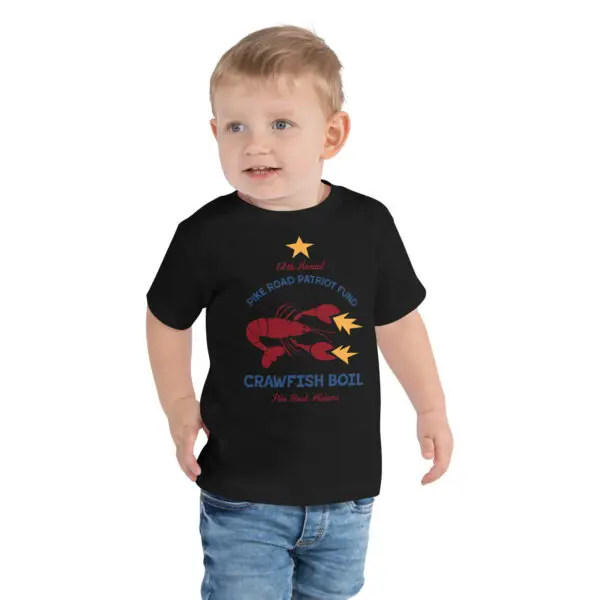 "Watch the Pinchers" 2024 Crawfish Boil Short Sleeve Tee for Toddlers 1