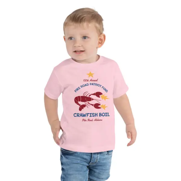 "Watch the Pinchers" 2024 Crawfish Boil Short Sleeve Tee for Toddlers 3