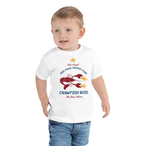 "Watch the Pinchers" 2024 Crawfish Boil Short Sleeve Tee for Toddlers 4