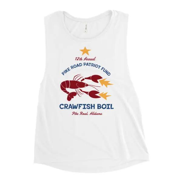 "Watch the Pinchers" 2024 Crawfish Boil Ladies’ Muscle Tank 3